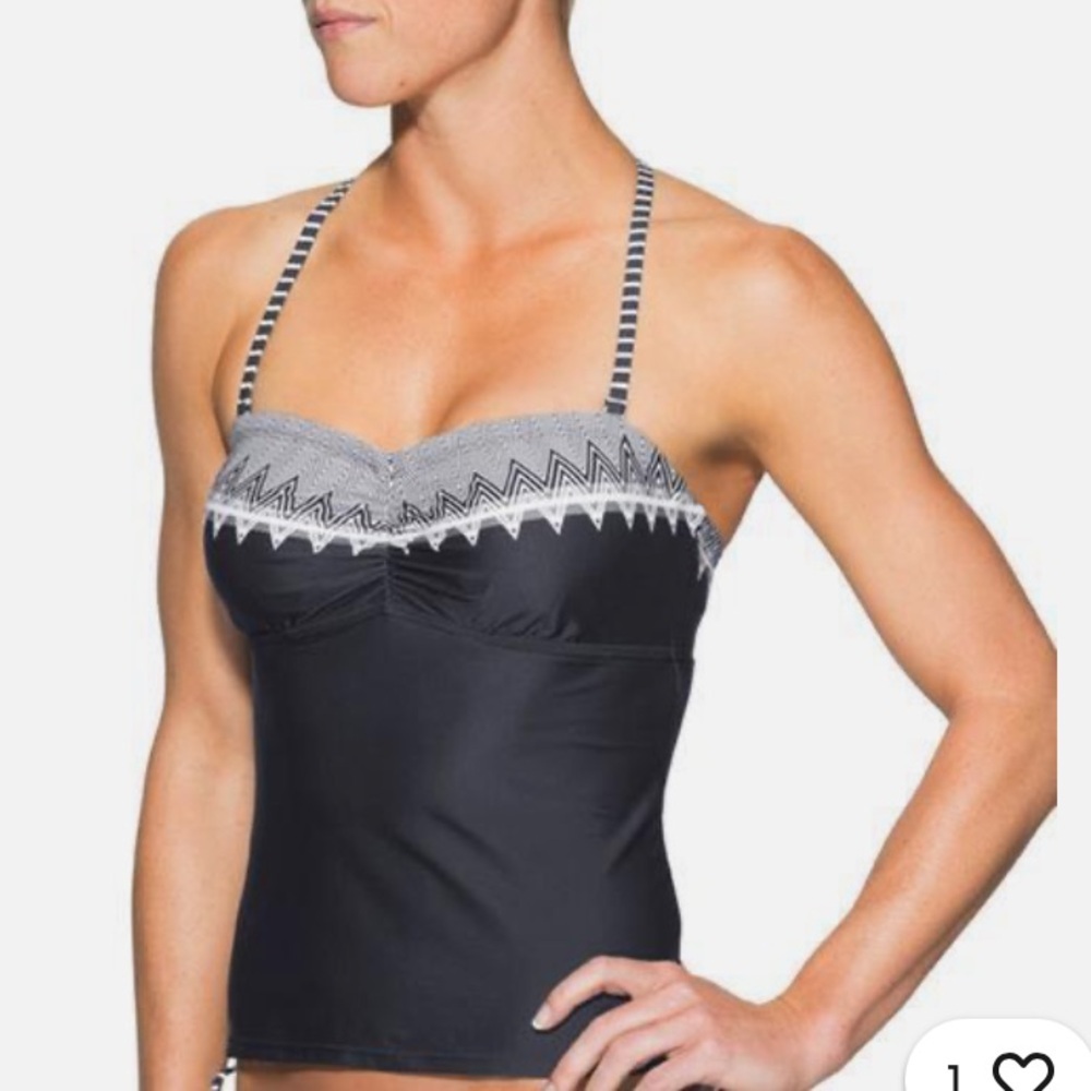 Athleta Gardenia Grove Maritza  Tankini set top 34B/C and bottom XXS